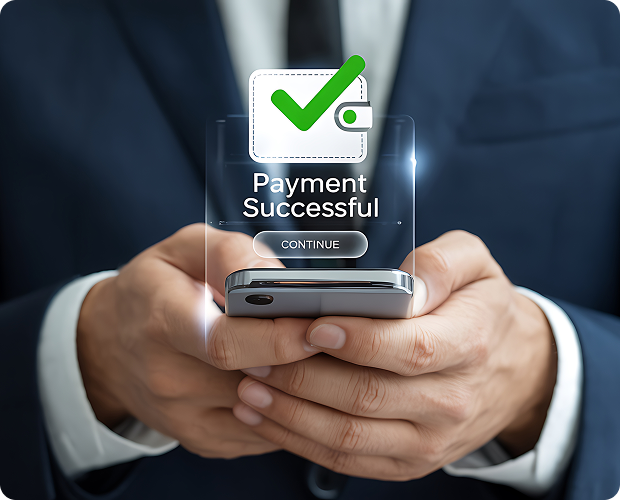 Person completing a secure online form